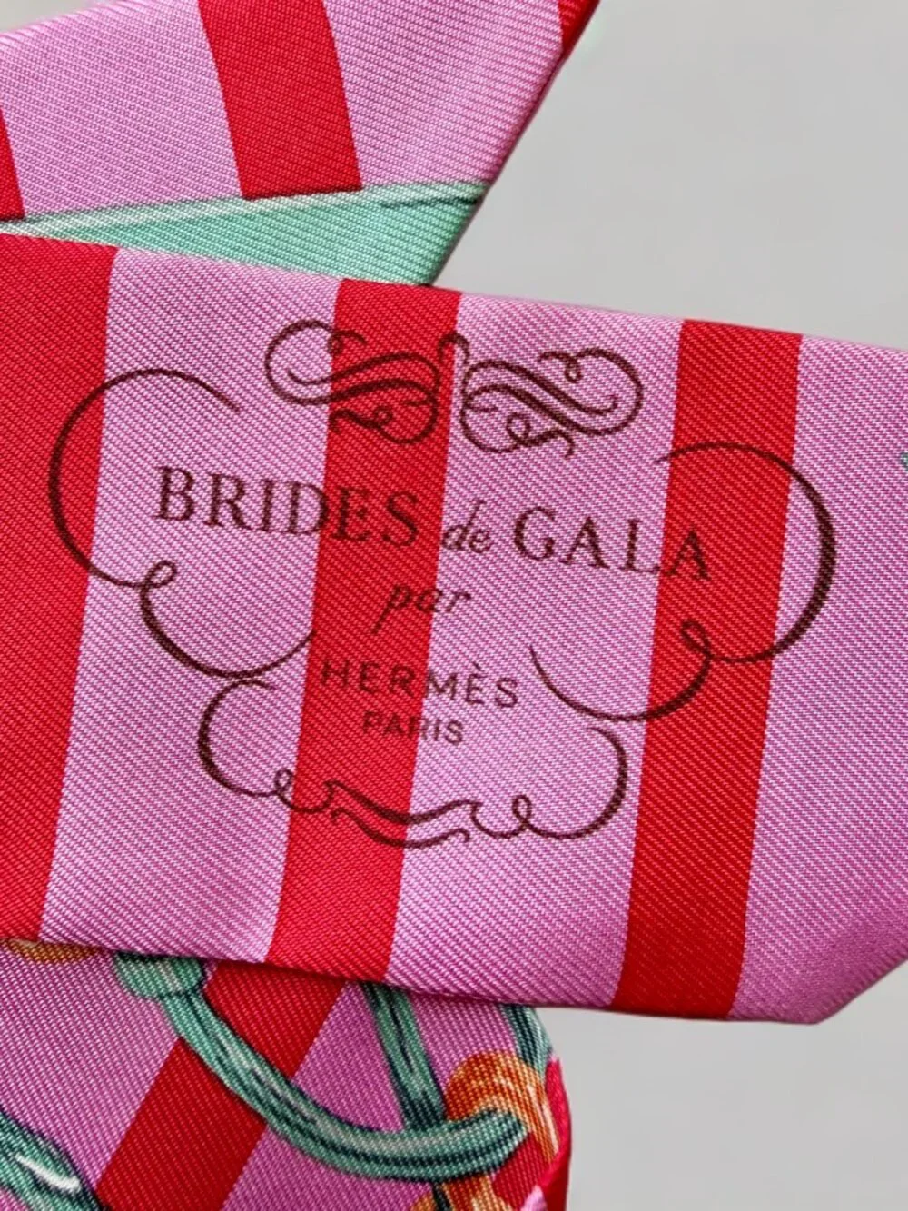 Hermes Purple Brides de Gala Bayadères Silk Twilly Scarf